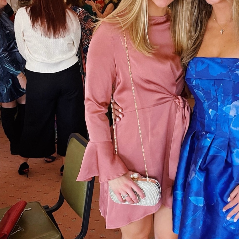SAINTS + SECRETS Women's Pink Satin Dress